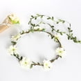 thumbnail image 3 of TNOBHG Girl Flower Crown Tiara Green Leaf Flower Decor Garland Headdress Bridal Floral Garland Headdress with Ribbon Wedding Birthday Party Photo Props, 3 of 8