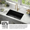 thumbnail image 3 of KRAUS Pintura 32 Undermount Porcelain Enameled Steel Single Bowl Kitchen Sink in Black, 3 of 14