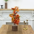 thumbnail image 5 of HEXBOOYOO Faux Flowers Autumn Door and Table Bouquet Set Faux Maple Leaves Chrysanthemums Pumpkins & Wheat (2 Pieces) - 2025 New Arrival🔥, 5 of 5