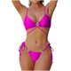 thumbnail image 2 of Traje de baño para mujer, bikini de tirantes sin espalda de color liso para mujer, trajes de baño para mujer, conjuntos de bikini para mujer, trajes de baño de bikini para mujer, 2 of 3