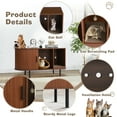 thumbnail image 3 of Magic Union Cat Litter Box Enclosure, 37.4" Cats Litter Box Furniture w/Cat Scratch Pad & Cats Ball, Hidden Litter Box Cabinet w/Sliding Door, Indoor Cats House, TV Stand, Side End Table, 3 of 8
