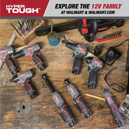 HYPER TOUGH 12V MAX LITHIUM-ION CORDLESS 3/8-INCH DRILL DRIVER WITH 1.5AH BATTERY, 99303