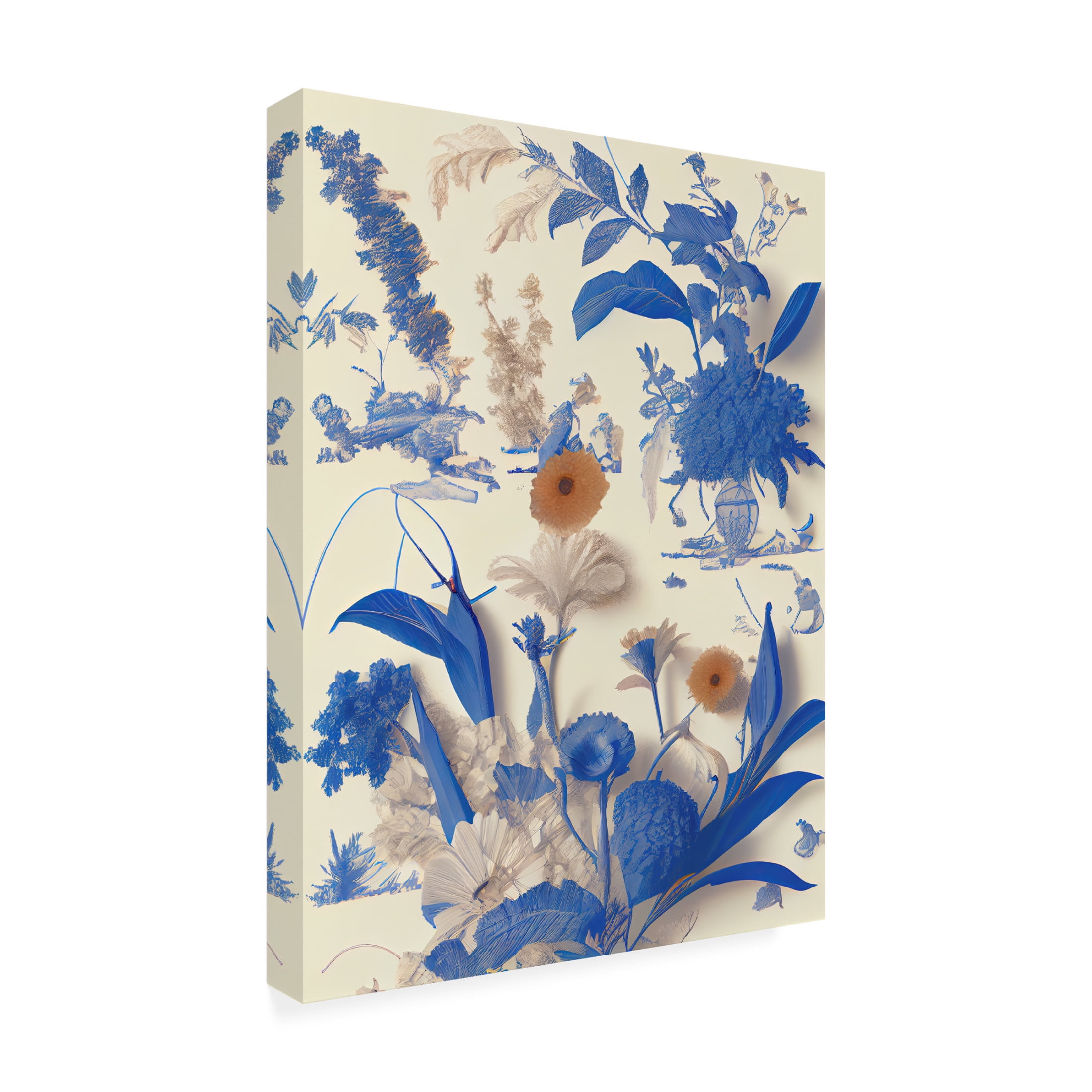 Canvas Wall Art - Sasha 'Living Toile III' Wall Art for Living Room, Bedroom, or Office Décor by Trademark Fine Art - 18 x 24 Inches