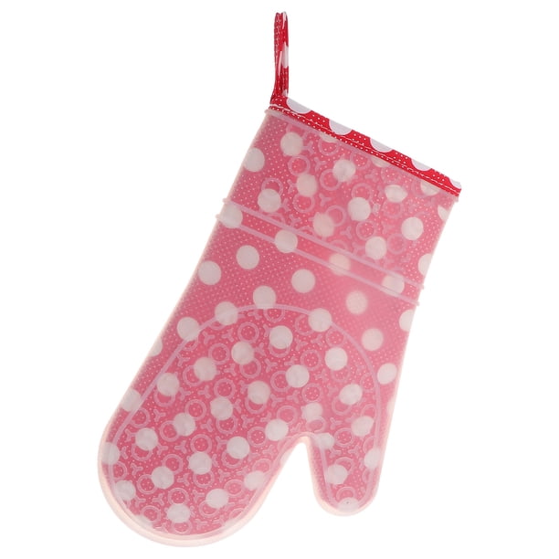 Guante de silicona resistente al calor, guante antideslizante con forro de algodón para microondas, herramienta para hornear y horno de cocina