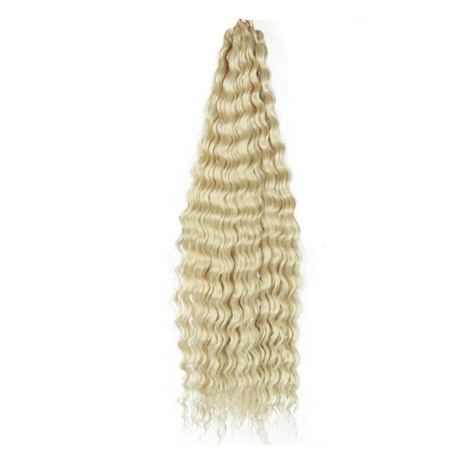 30 Inch Synthetic Pre Stretched Deep Wave Crochet Hair Yaki Ombre Braiding Hair High