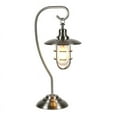 thumbnail image 3 of Evelyn&Zoe Bay 22" Tall Nautical Table Lamp with Glass/Metal Shade in Brushed Nickel/Clear, 3 of 9