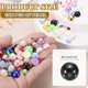 thumbnail image 2 of 1300Pcs Perla Media, 6mm Perlas Plásticas Planas de Imitación Cabochón para Manualidades de Bricolaje Ropa (Negro), 2 of 6