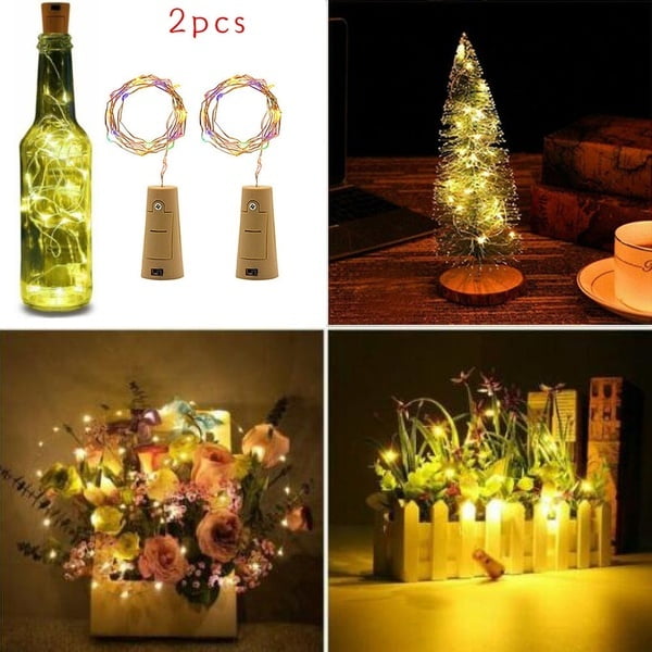 3M 30 LED Bottle Fairy String Lights Battery Cork Shaped Christmas Wedding Party 