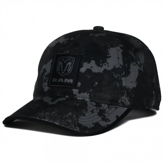 Ram Logo Woven Patch All Over Print Camo Pre-Curved Adjustable Hat