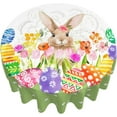 thumbnail image 3 of Easter Tablecloth 60 Inch Round Wrinkle Free Easter Egg Bunny Tablecloth Rabbit Tablecloth Suitable for Kitchen Decorantion/Indoor and Outdoor Dining Table/Party/Picnic, 3 of 6