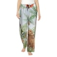 thumbnail image 1 of Fotbe Watercolor African Animals Wildlife Pantalones de Pijama para Mujer, Pantalones de Dormir, Pantalones Pj con Cordón y Bolsillos-Large, 1 of 6