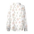 thumbnail image 4 of Women's Long-Sleeve Shirt Fashion Printed V-Neck Top Casual Loose Lightweight Collared Shirt, 4 of 4