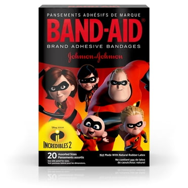 Band-Aid Brand Adhesive Bandages, Incredibles 2, Assorted Sizes 20 Ct