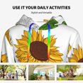 thumbnail image 4 of Fotbe Plump Sunflower And Sketch Pattern Womens Long Sleeve Hoodie, Pullover Hooded Sweatshirt, Kangaroo Pocket Hoodie with Eye-catching Drawstrings-Large, 4 of 7