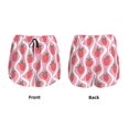 thumbnail image 6 of Uemuo Strawberries Pattern Women's Athletic Shorts High Waisted Running Shorts with Liner Pockets Gym Elastic Workout Shorts-, 6 of 9