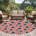 thumbnail image 5 of Patriotic Blue Stars Washable Round Area Rug 6 ft, 4th of July, Soft Non Slip Rugs Stain Repellent Indoor Felt Carpet for Living Dining Room Bedroom Home Office, 5 of 9