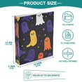 thumbnail image 3 of FORMRS 3 Ring Binder 1.5 inch with Pockets Set of 2 Clip Board 200 Sheets Capacity, Halloween Colorful Ghosts, 3 of 8