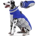 thumbnail image 1 of Abrigo para perro AOFITEE, chaqueta de nieve reflectante de invierno con cuello alto, color rojo, 1 of 6