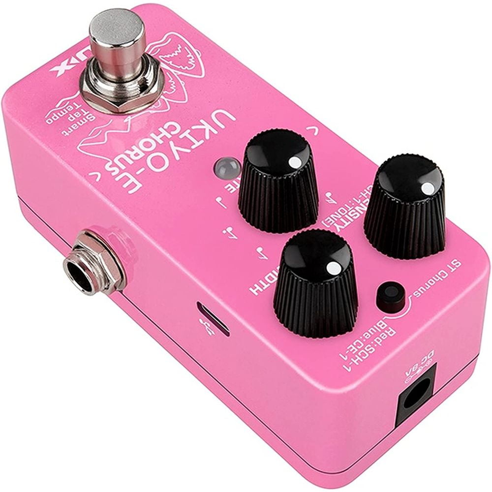 NUX NCH-4 UKIYO-E Mini Pedal with Three Vintage Chorus Models Effects Pedal Pink