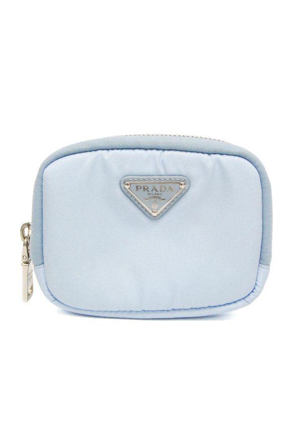 Pre-Owned Prada 1ML046 Women,Men Nylon Pouch Blue (Good)