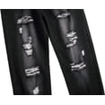thumbnail image 3 of Men's Ripped Distressed Destroyed Slim Fit Straight Leg Denim Jeans, 3 of 13