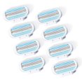 thumbnail image 1 of Jifuli 3-layer women's manual razor hair remover easily removes underarm and leg hair. Blue 8-blade head., 1 of 5