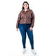 thumbnail image 4 of Chamarra de piel sintetica Roman Fashion / Tallas Extras, 115 (Cafe) cafe 42, 4 of 5