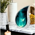 thumbnail image 7 of Teal Butterfly Keepsake Urns For Ashes Adult Men - Large Burial Urn For Human Ashes Adult Female - Handmade Urn For Funeral - Memorial Urns For Decorative - 10Inch And 3Inch, 7 of 7