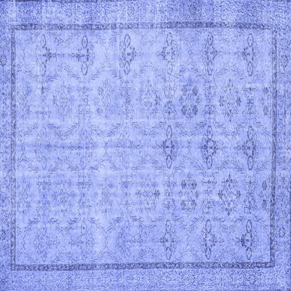 Ahgly Company Indoor Square Persian Blue Traditional Area Rugs, 7' Square