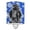 Black, variant on Black Standard Poodle Winter Snowflakes Ceramic Night Light