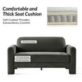 thumbnail image 2 of 59" Modern Loveseat Sofa Chenille Fabric 2-Seater Couch with Curved Design for Small Space Living Room Gray, 2 of 6