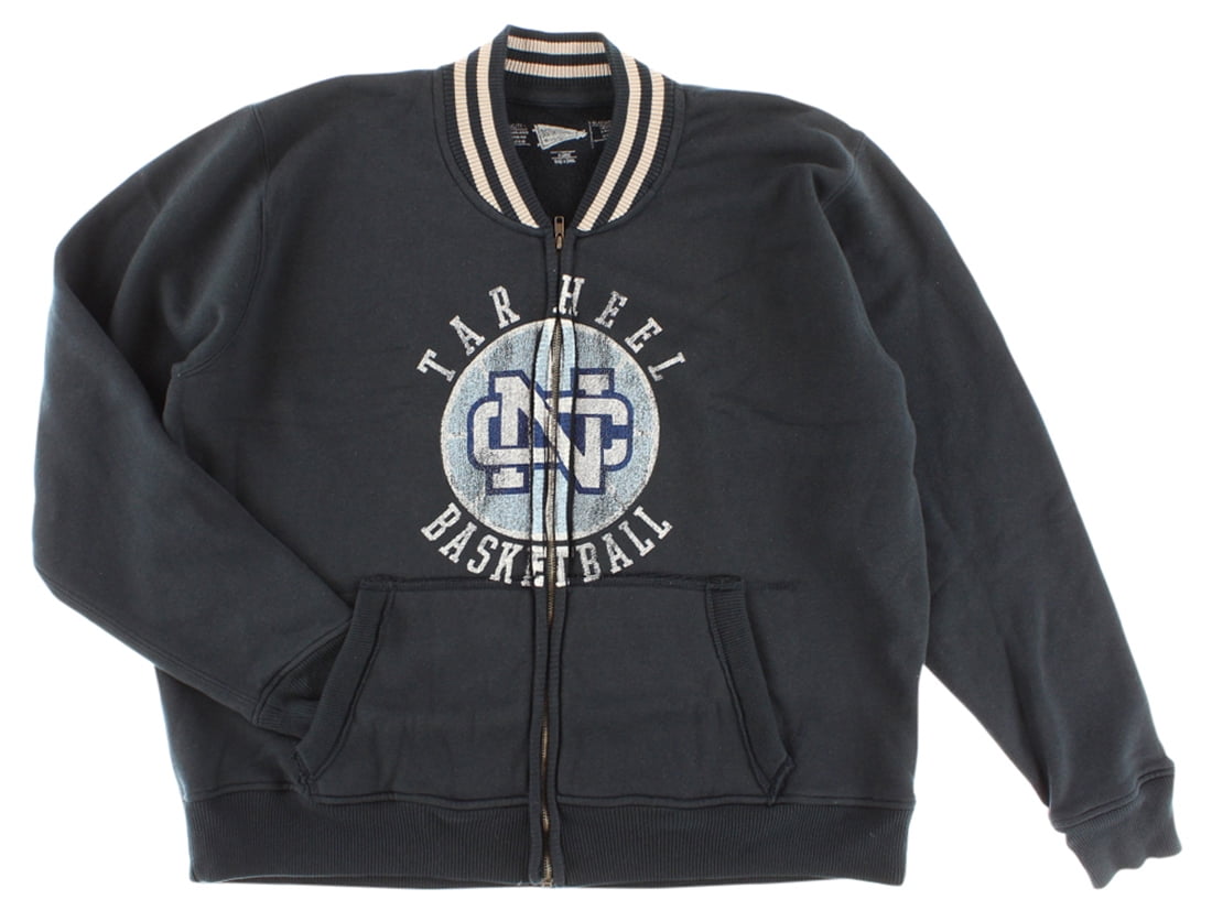 Distant Replays Mens North Carolina Tar Heels College Campus Full Zip Sweatshirt Navy Blue by Distant Replays