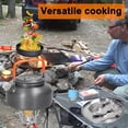 thumbnail image 3 of Riwcyla Camping Hiking Cookware Set Portable Picnic Cookware Kit Aluminum Alloy Pot Frying Pan Kettle Cups Set Travel Cooking Accessory, 3 of 6