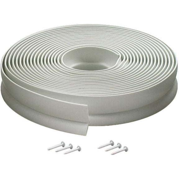 M-D Building Products Available 3822 Vinyl Garage Door Top and Sides Seal, 30 Feet, White