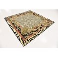 thumbnail image 2 of Unique Loom Wildlife Collection Animal Inspired with Cheetah Bordered Design Area Rug, 6 0 x 6 0 Square, Ivory/Black, 2 of 6
