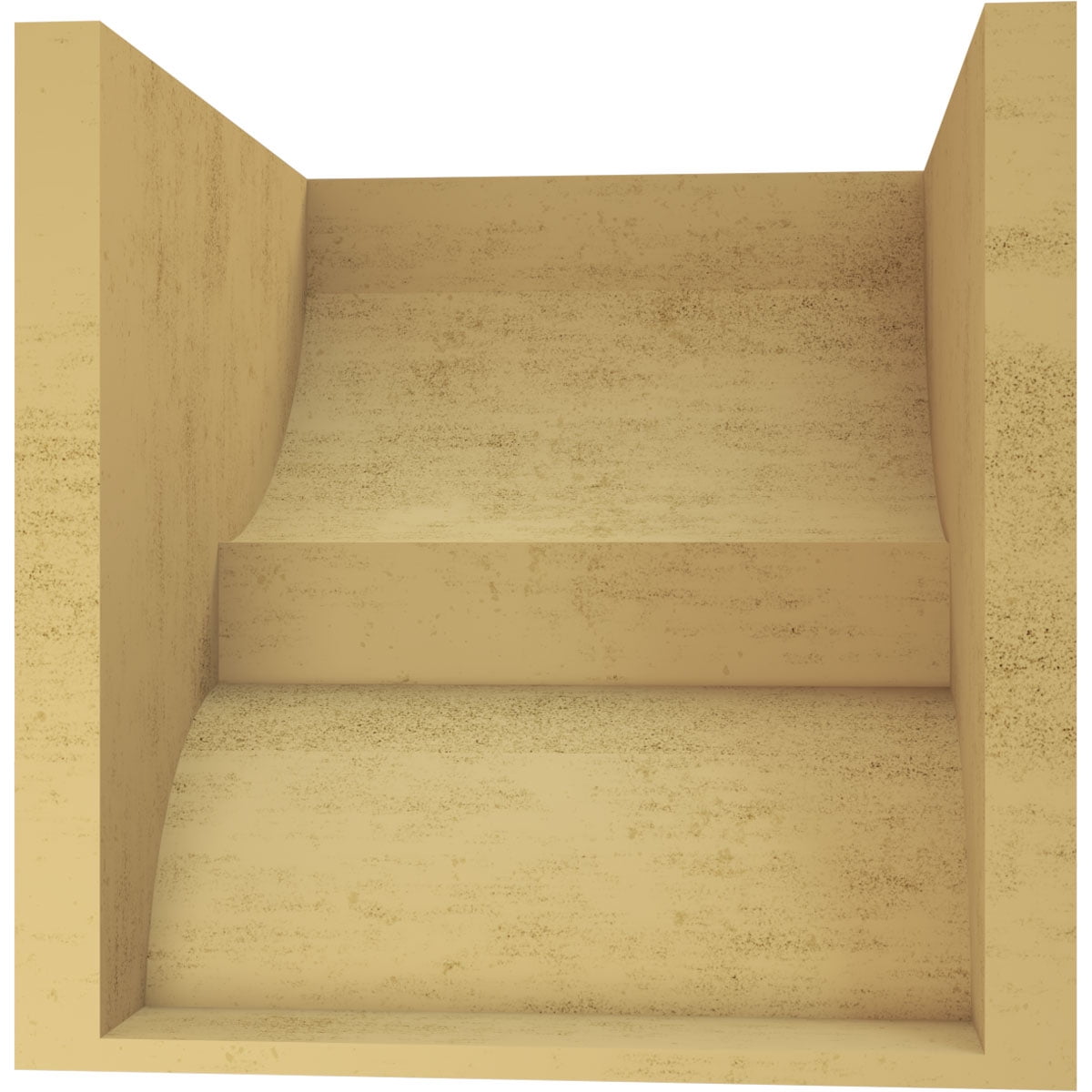 12"W x 12"D x 12"H Wide Ridgewood Rough Cedar Woodgrain TimberThane Corbel, Primed Tan
