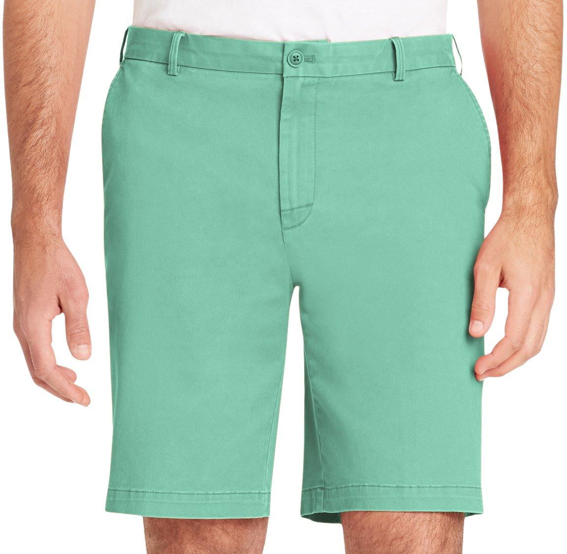 IZOD Mens Classic Fit Solid Saltwater Stretch Chino Shorts