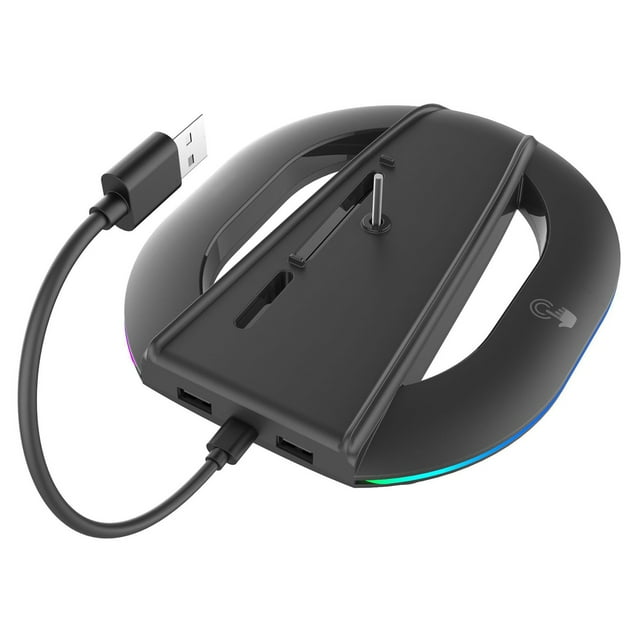 Support Vertical pour console PS5 Slim version Disque/numérique, Support de Remplacement d'Accessoire PS5 Slim avec 14 modes Lumineux et 2 ports USB et Vis, base de Support pour console PS5 Slim