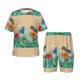 thumbnail image 1 of Fotbe Colorful Plants And Insects Pijama Estampada de 2 Piezas para Niños – Ropa de Dormir de Manga Corta Cómoda para Niños y Niñas, Camiseta y Shorts de Algodón-4X-Large, 1 of 6
