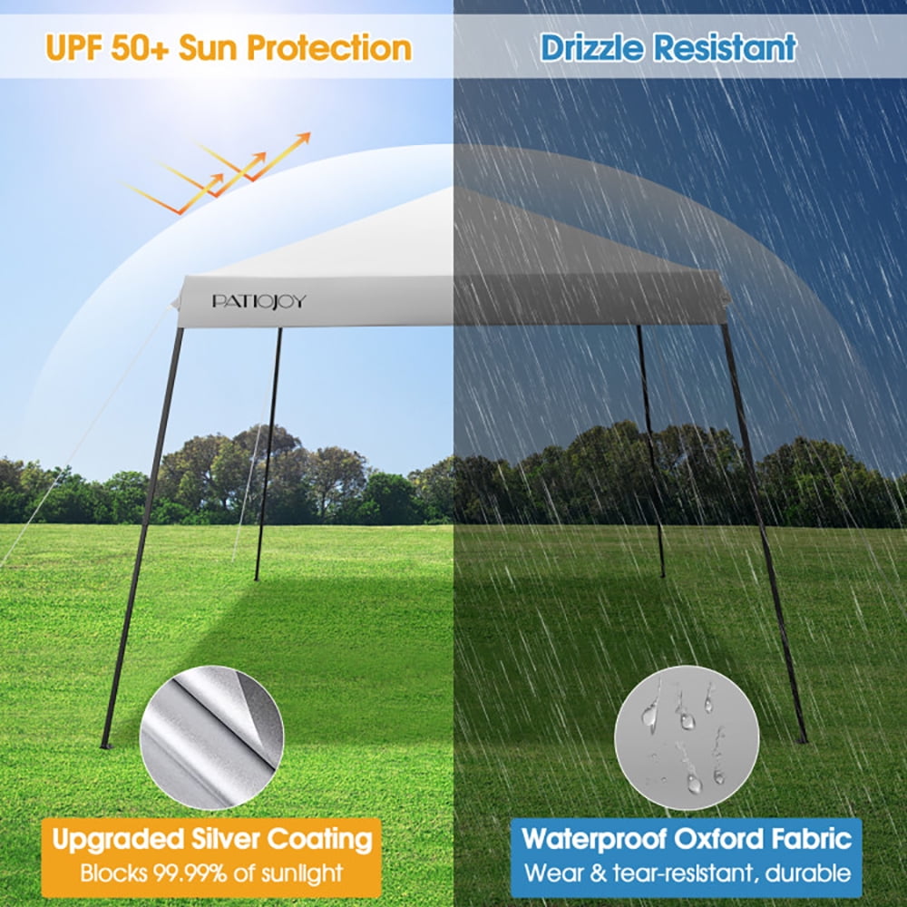 Aimee Lii 10 x 10 Feet Pop Up Canopy with with Mesh Sidewalls and Roller Bag, Backyard Canopy Gazebo for Party Camping BBQ Events, Gray