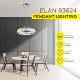 thumbnail image 3 of Elan Lighting Annette Round LED Pendant in Chrome, 3 of 8