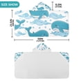 thumbnail image 3 of Cute Whale and Wave Toddler Hooded Beach Towel 24" x 50" Kids Bath Towels Soft Quick Dry for Swim Pool Boys Girls, 3 of 7
