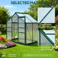thumbnail image 3 of Small Greenhouses, Greenhouse 6' x 4' for Outdoors, Polycarbonate Greenhouse with Rain Gutter and Roof Vent, Multi Portable Greenhouses,Particle Board+Mdf Greenhouses For Plants, 3 of 11