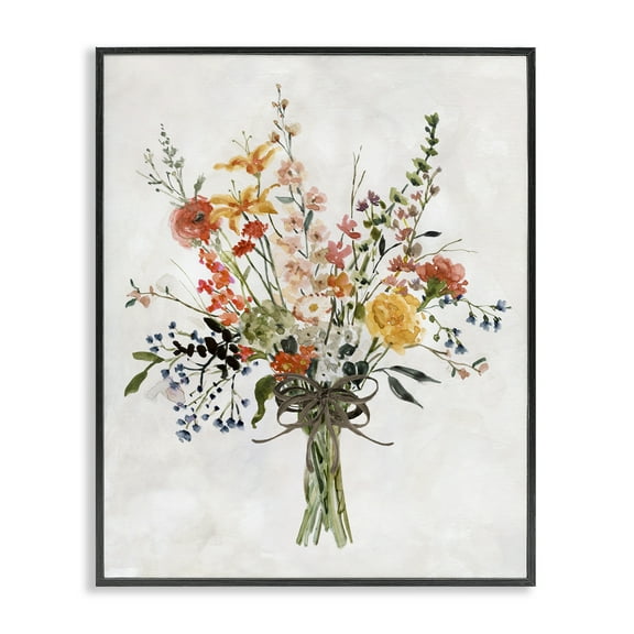 Stupell Industries Enchanting Floral Bouquet Botanical & Floral Painting Black Framed Art Print Wall Art, 11 x 14