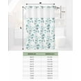 thumbnail image 6 of No Hook Shower Curtain with Snap in Liner, Vintage Teal Blue Ocean Starfish Shell Coral Hotel Shower Curtains for Bathroom, Washable Shower Curtain Liner Set with Mesh Top Window, 54"x78", 6 of 6
