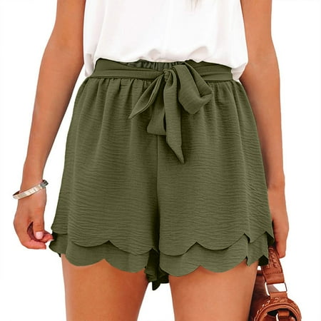 Shorts for Women Clearance!Yanyanz Womens Fashion Versatile Shorts Double Layer Corset Casual Pants Teen Girl Gifts Trendy Stuff Womens Pants Green M