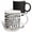 Multicolor, variant on 3drose, Modern Black and Image of Gold Brush Stroke Seventy Happy Birthday, 15oz Mug