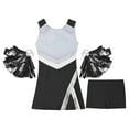 thumbnail image 5 of Alvivi Kids Girls Cheerleading Costumes Sequin Dress With Pom Poms Uniform 4-14, 5 of 6