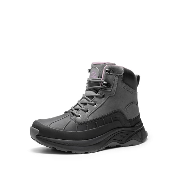 Botas de senderismo NORTIV 8 SNHB2312W impermeables para mujer, talla 9.5, gris oscuro