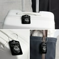thumbnail image 6 of Monkey Square PU Leather Luggage Tags - 2 Pack with Privacy Cover and Stainless Steel Ring - Suitable for Travel, Backpack, Handbag - Suitcase Tags, Travel Tag, 6 of 7